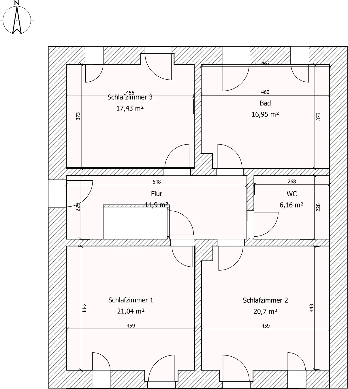 Upper floor plan